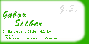 gabor silber business card